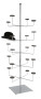 Hat Display Rack, Holds 20 Hats  CHROME