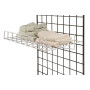 Gridwall Flat Wire Shelf | 15"D x 24"W with 3" Lip | WHITE