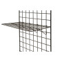 24.5"W x 12"D Straight Gridwall Wire Shelf | Black