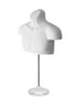 Male Upper Torso Hanging Display Form with Adjustable Base | White