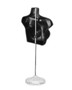 Female Upper Torso Hanging Display Form with Adjustable Base | Black