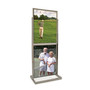 22" x 28" Two Tiers Bulletin Sign Holder | Chrome