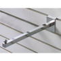 12" Long Square Tubbing Faceout Arm For Slatwall | Chrome