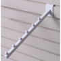 Slanted Display Arm With 6 Retaining Studs For Slatwall | White