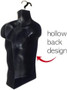 Male Upper Torso Hanging Display Form | Black