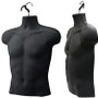 Male Upper Torso Hanging Display Form | Black