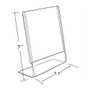 7"H x 5.5"W Acrylic Tabletop Sign Holder | Slanted Back