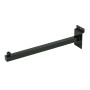 12" Long Square Tubbing Faceout Arm For Slatwall | Black