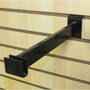 12" Slatwall Hangrail Bracket For Rectangular Tubing | Black