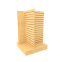 4 Sided Slatwall Display Stand | 36W x 54H | Maple