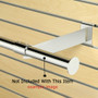 12"L Slatwall Hangrail Bracket For 1.25" Round Tubing | Chrome