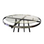 36” round glass topper shelf for a  42” round clothes rack