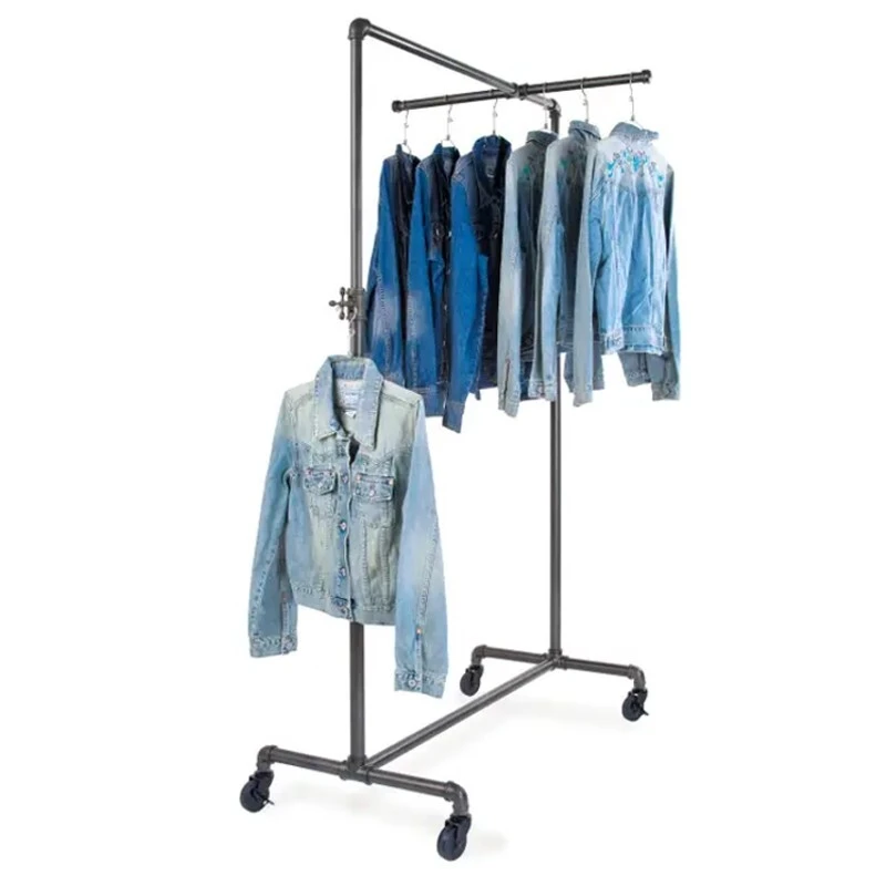 Wall Mounted Clothing Rack - Industrial Pipe Style, 300cm, For Store Or Home