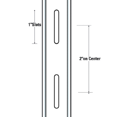 1 inch slots on 2 inch centers