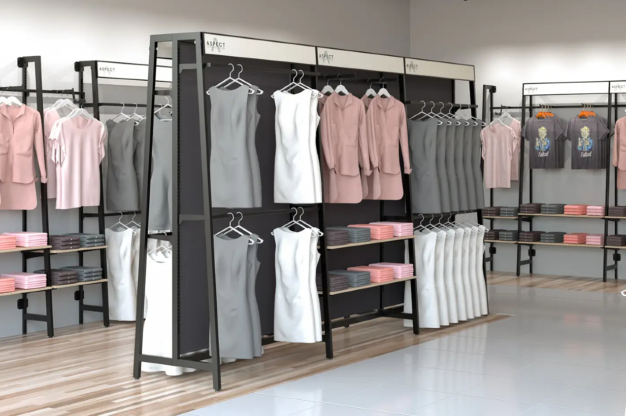 48-inch modular slotted merchandiser