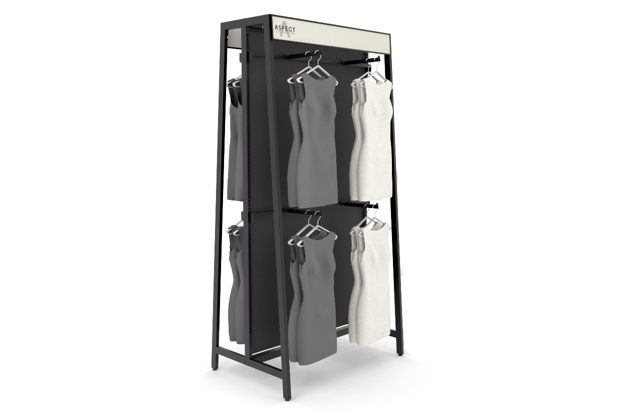 Black Double Sided Slotted Merchandiser