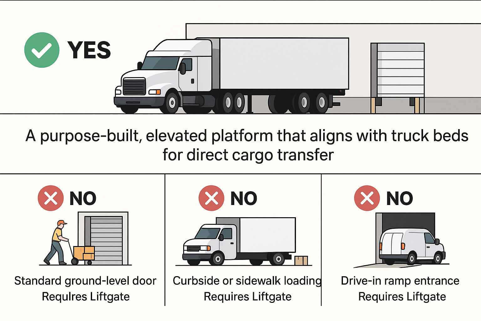Commercial dock to dock freight delivery