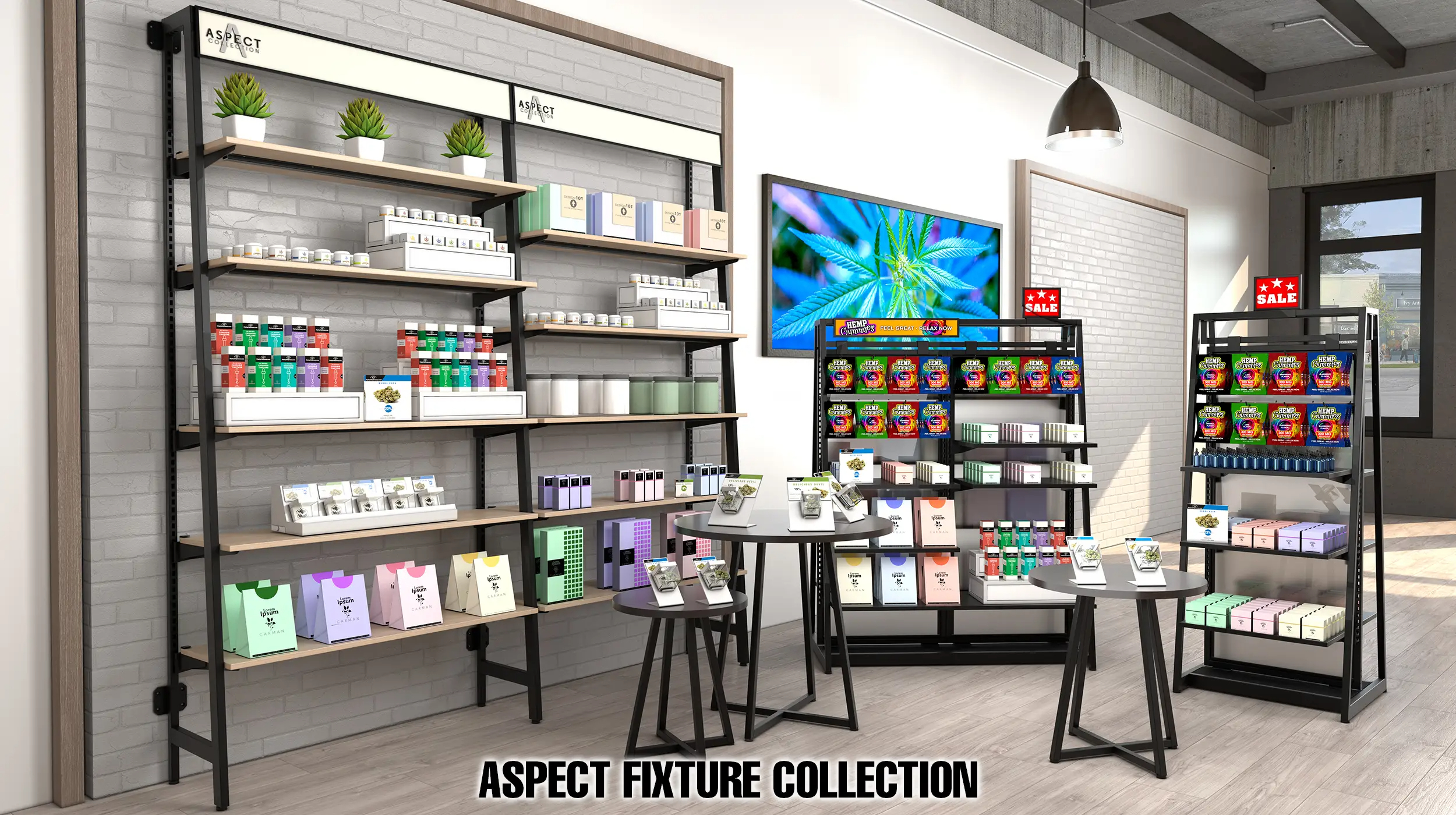 Aspect Collection Wall Mounted Display Product Display Solutions