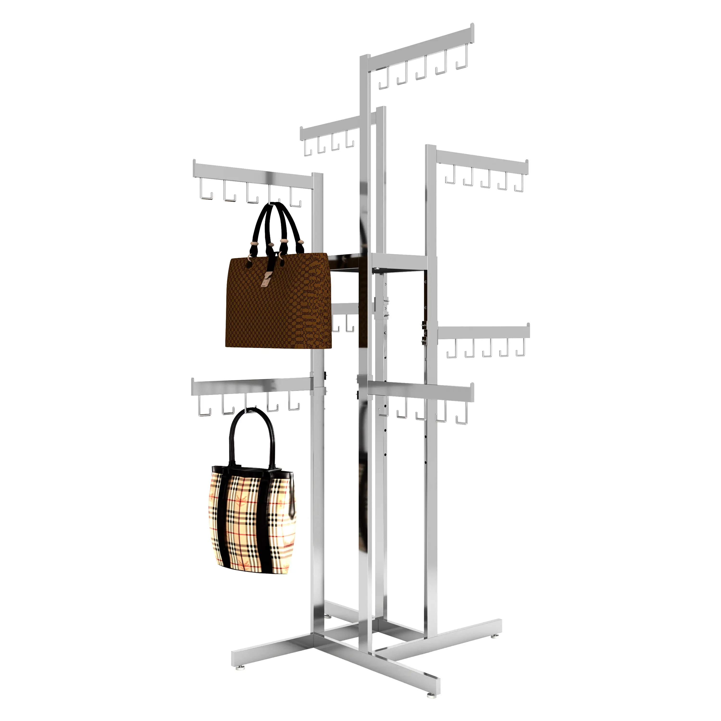 Simple Designs Stainless Steel Handbag Rack Hook - Portable Bag Display Stand For Women