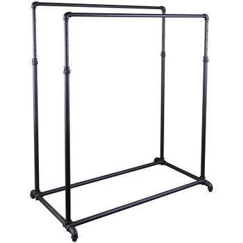 Black pipe clothes rail hot sale