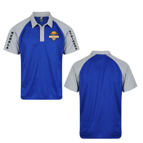 KERALA STRIKERS CC Polo Adults/Kids Royal/Grey 3