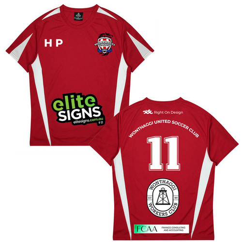 WONTHAGGI UNITED SC Training Tee MENS/LADIES/KIDS Red