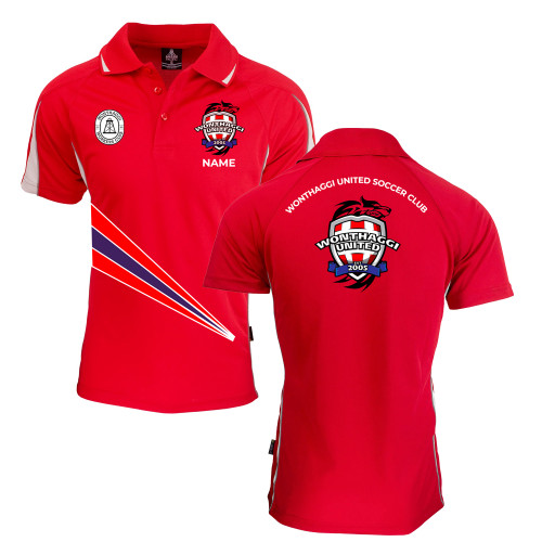 WONTHAGGI UNITED SC Polo MENS/LADIES/KIDS White/Red