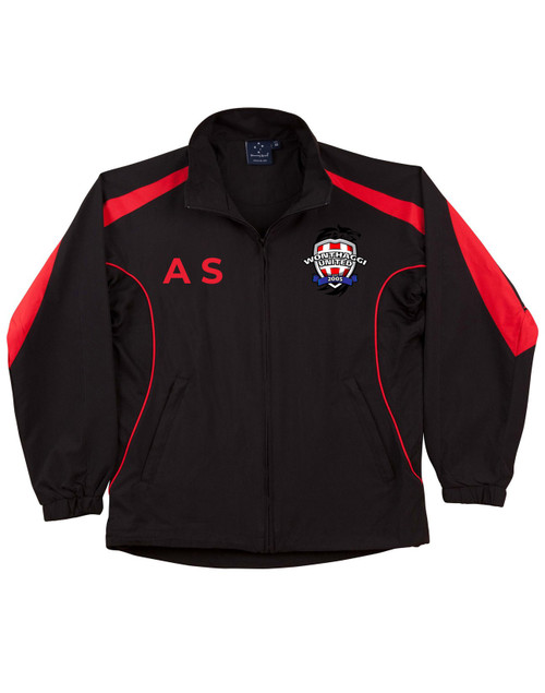 WONTHAGGI UNITED SC Track Jacket ADULTS/KIDS Black/Red