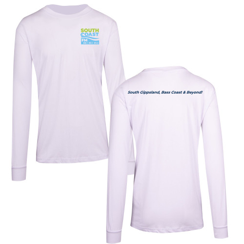 SOUTH COAST FM Tee L/S Shirt ADULTS/KIDS White