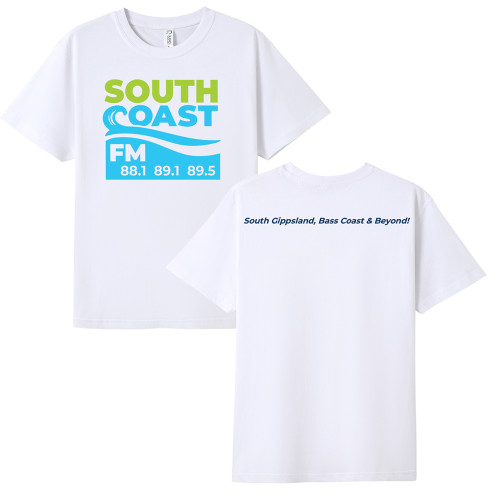 SOUTH COAST FM Tee Shirt ADULTS/KIDS White