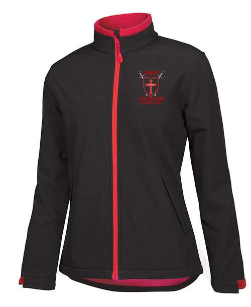 CASEY CRUSADERS Water Resistant Softshell LADIES Black/Red