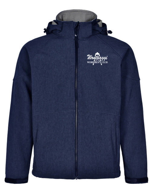 WONTHAGGI WORKMEN'S  Aspen Softshell Hooded Jacket LADIES MARLE/NAVY HEATHER