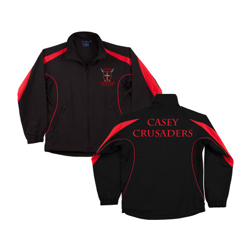CASEY CRUSADERS Warm Up Jacket ADULTS BLACK/RED