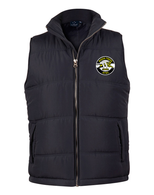 WAGGA TIGERS VEST QUILTED  UNISEX Black