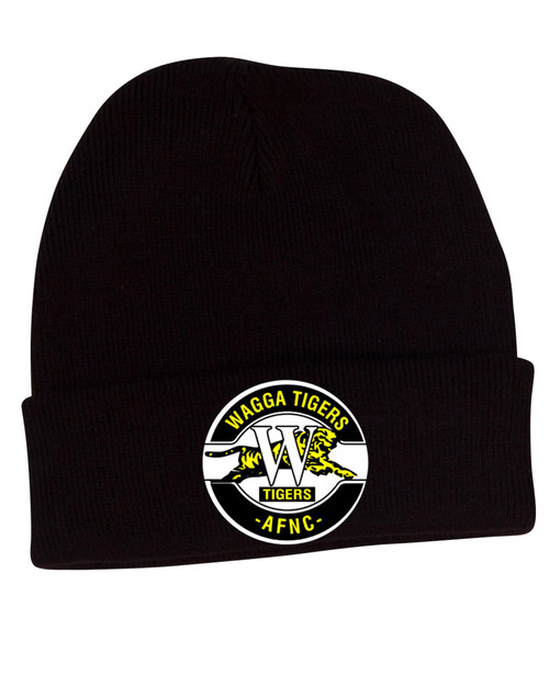 WAGGA TIGERS Beanie Roll Up Black/Yellow