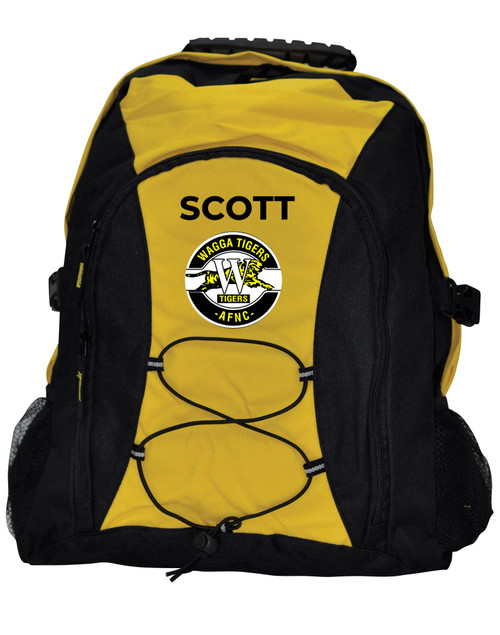 WAGGA TIGERS Backpack Black/Yellow