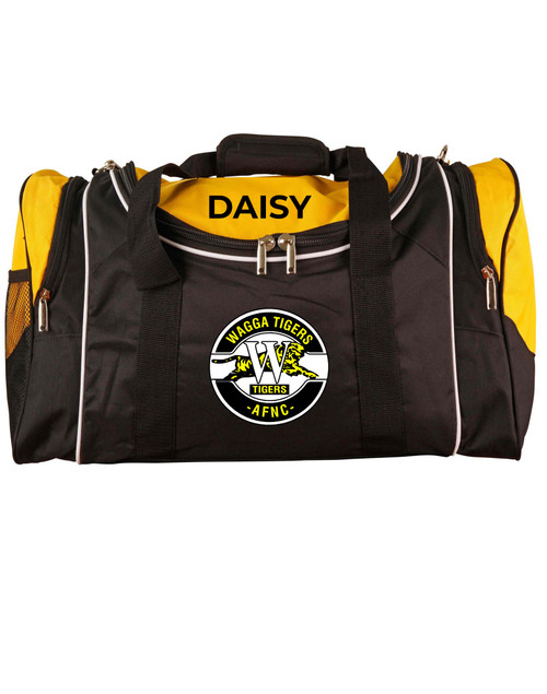 WAGGA TIGERS Player Sports Bag Black/Yellow/White