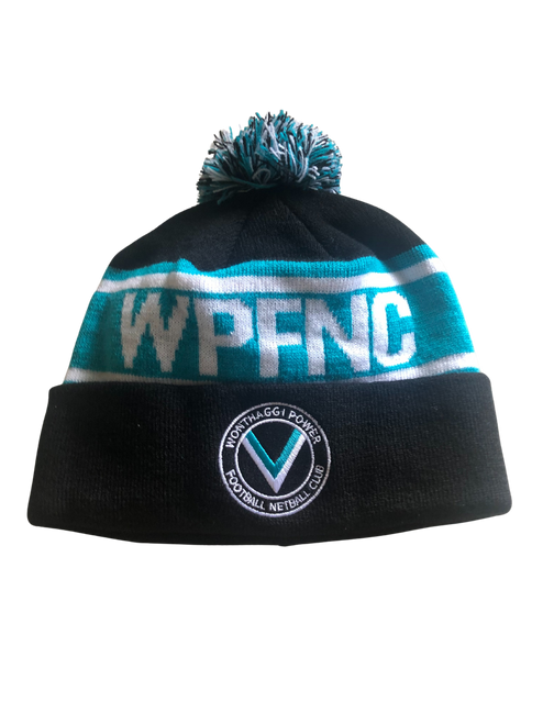 WONTHAGGI POWER FNC Beanie Pom Pom UNISEX Black/Teal