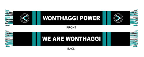 WONTHAGGI POWER FNC Club Scarf  Black/Teal/White