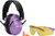 Walkers GWP-YMFM2GFP-PUR Youth Hearing and Eye Protection Set with Purple Ear Muffs and Sport Glasses