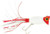 ARBOGAST G750-01 Hula Popper 2.25-inch White and Red Head Lure ARBOGAST G750-01 Hula Popper 2.25-inch White and Red Head Lure