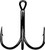 OWNER 5656-091 3X Treble Black Chrome Size-2 Fishing Hooks, Pack of 7