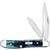 CASE Cutlery Pnut 2 Blade Utility Knife - 2 7/8 Inch Mediterranean Blue, Part #51858