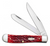 Case Cutlery Trapper Knife 4 1/8 Inch with Dark Red Bone Handle, Part Number 31950