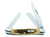 Case Cutlery Medium Stockman 3-Blade Pocket Knife with Amber Bone Handle, 3.58 inches