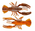 Yum Ned CRAW 2-inch Brown/Orange Soft Plastic Crawfish Bait - 8 Pack by Yum Part YNC2359