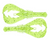GSM Fishing 4-inch Yama Crawler Chartreuse with Black Flake - 6 Pack GSM Fishing 4-inch Yama Crawler Chartreuse with Black Flake - 6 Pack
