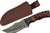 SZCO Rite Edge 4-Inch Damascus Blade Knife with Buffalo Horn Handle and Sheath SZCO Rite Edge 4-Inch Damascus Blade Knife with Buffalo Horn Handle and Sheath