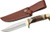 SZCO Steel Stag 5.75-Inch Stainless Steel Hunting Knife with Bone Handle and Leather Sheath