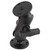 RAM Mounting Systems 1.5-inch Ball Mount with Short Double Socket Arm and Round Bases (Part RAM-101U-B)